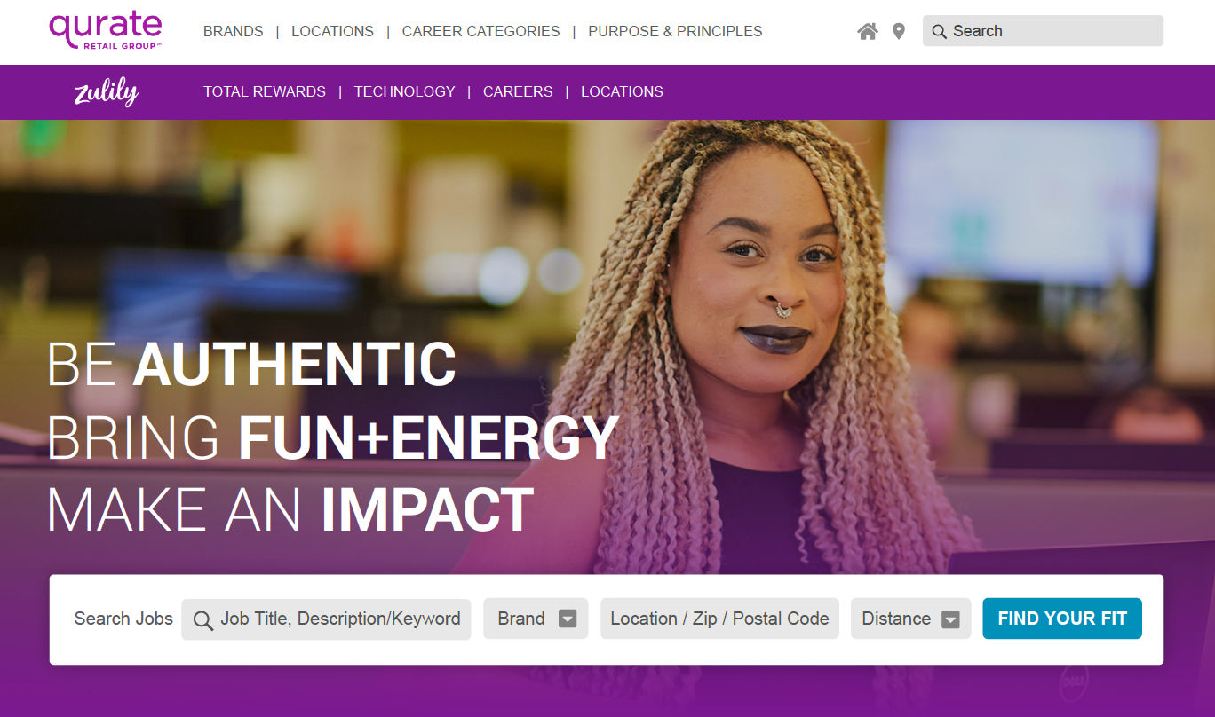 Zulily landing page mock up.