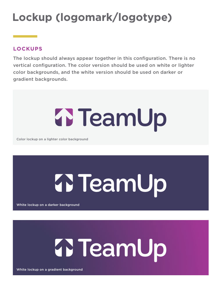 Styleguide for the HR portal lockup (logomark and logotype).