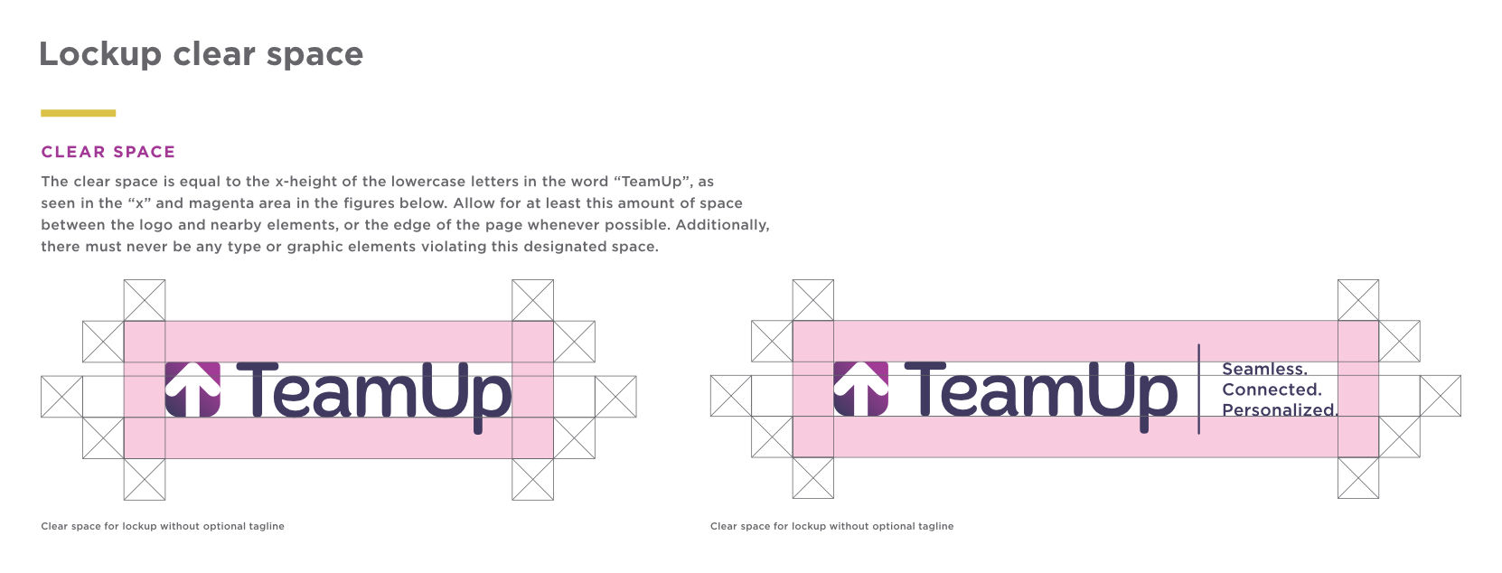 Styleguide for the lockup clear space.